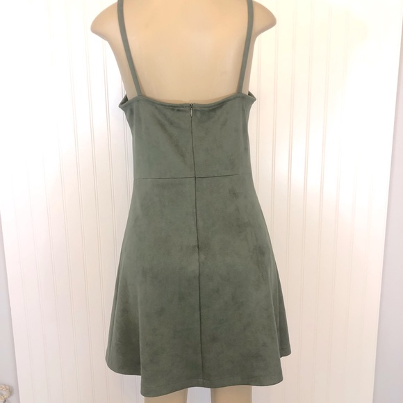 BB Dakota Fair and Square Faux Suede Mini Dress Cottagecore Large - Picture 8 of 17